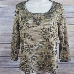 Jones New York 3/4 sleeve blouse